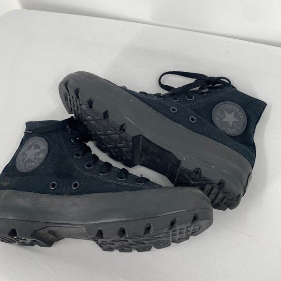 Converse Ctas Chuck Taylor Lugged High Black Sneaker Size 7 - Picture 9 of 10